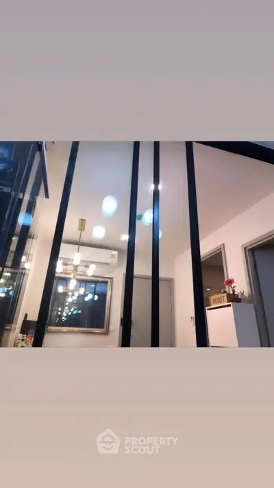Modern interior with stylish lighting and sleek design