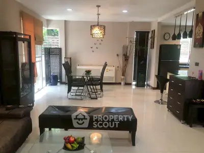 Spacious modern living room with open layout and stylish decor