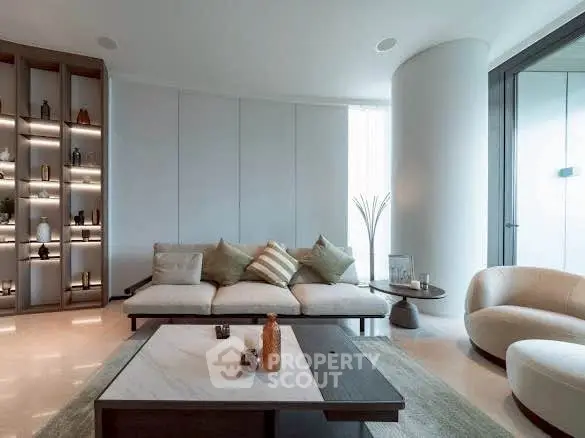 Luxurious modern living room with elegant furniture and stylish decor