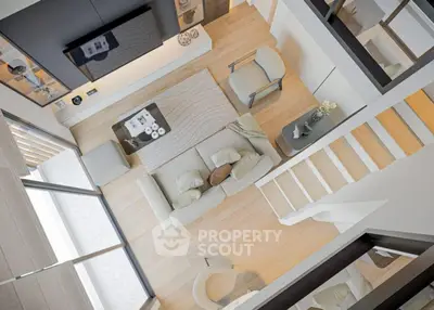 Stunning modern living room with open layout and elegant decor