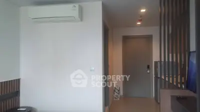 Modern apartment interior with air conditioning and sleek design
