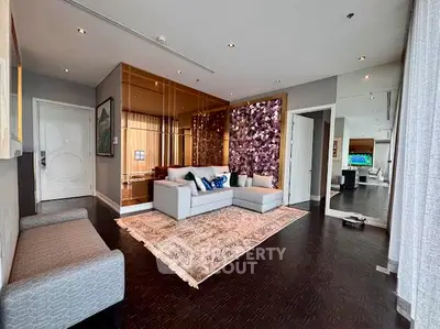 Luxurious living room with modern decor and elegant furnishings