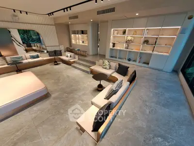 Luxurious modern living room with elegant seating and stylish decor