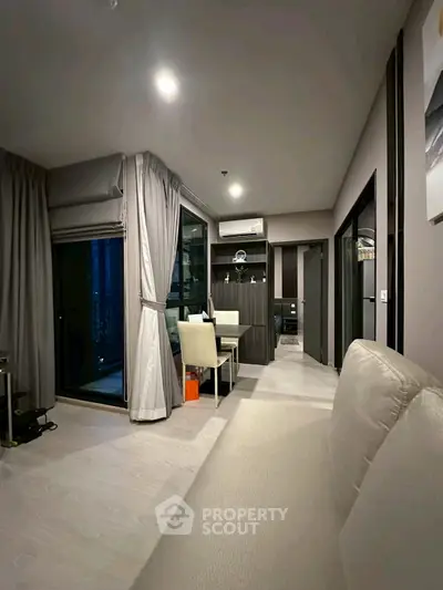 Modern living room with open layout and stylish decor