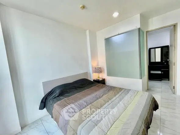 Spacious bedroom with modern decor and ample natural light, perfect for relaxation and comfort.