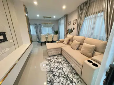 Luxurious living room with elegant decor and plush sectional sofa