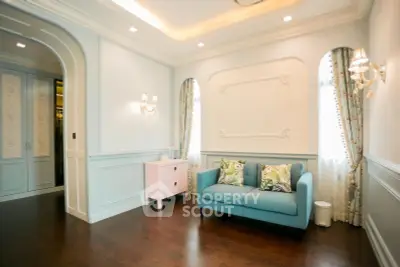 Elegant living room with classic decor and stylish furniture