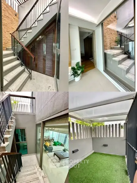 Modern townhouse with stylish staircase and private outdoor space