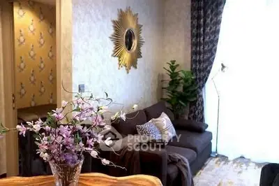 Stylish living room with elegant decor and cozy seating area