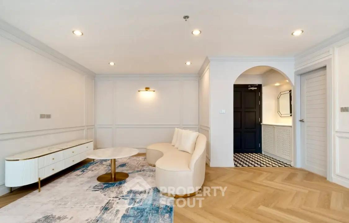 Elegant living room with modern decor and stylish furniture