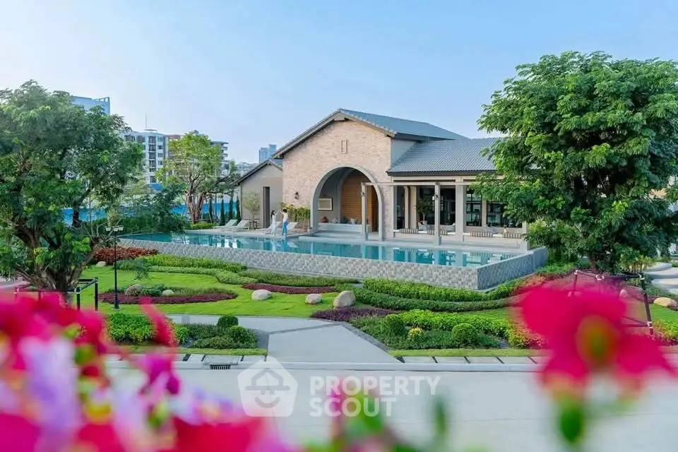 Luxurious villa with pool and landscaped garden in serene setting