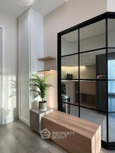 Modern kitchen with sleek design and natural light