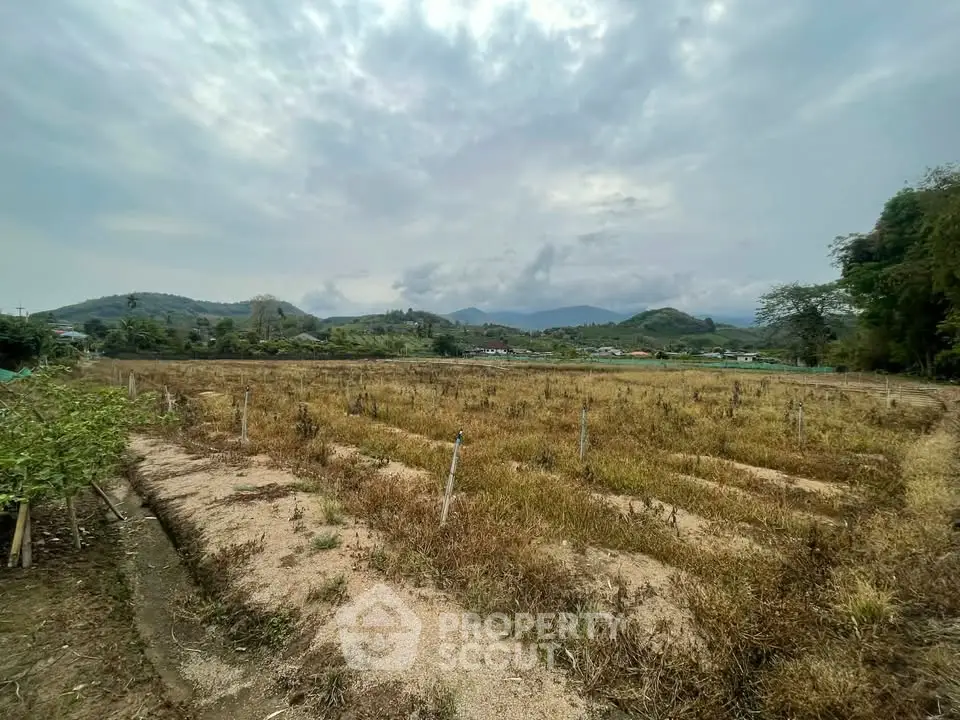Expansive land plot with scenic mountain views, ideal for development or agriculture.