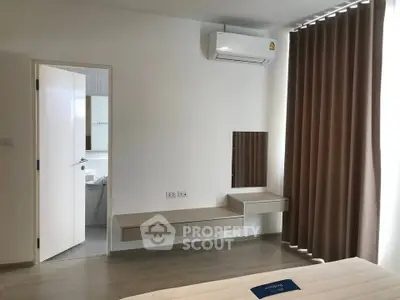 Modern bedroom with air conditioning and minimalist furniture design