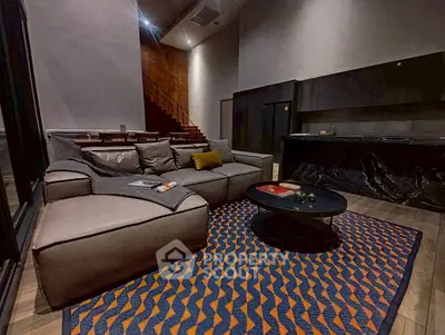 Luxurious modern living room with stylish furniture and elegant decor