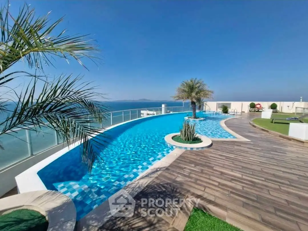 Stunning rooftop pool with ocean view and modern design