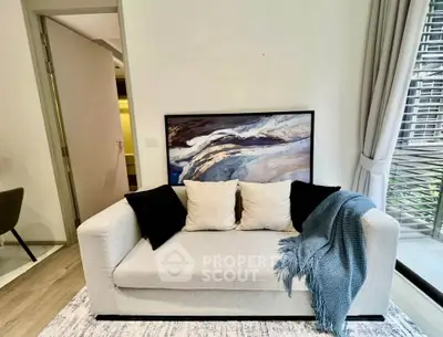Stylish modern living room with cozy sofa and elegant decor