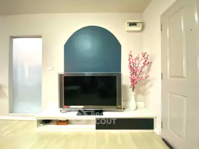 Modern living room with TV unit and stylish decor