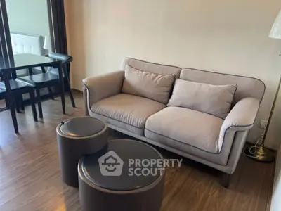 Stylish living room with modern furniture and elegant decor