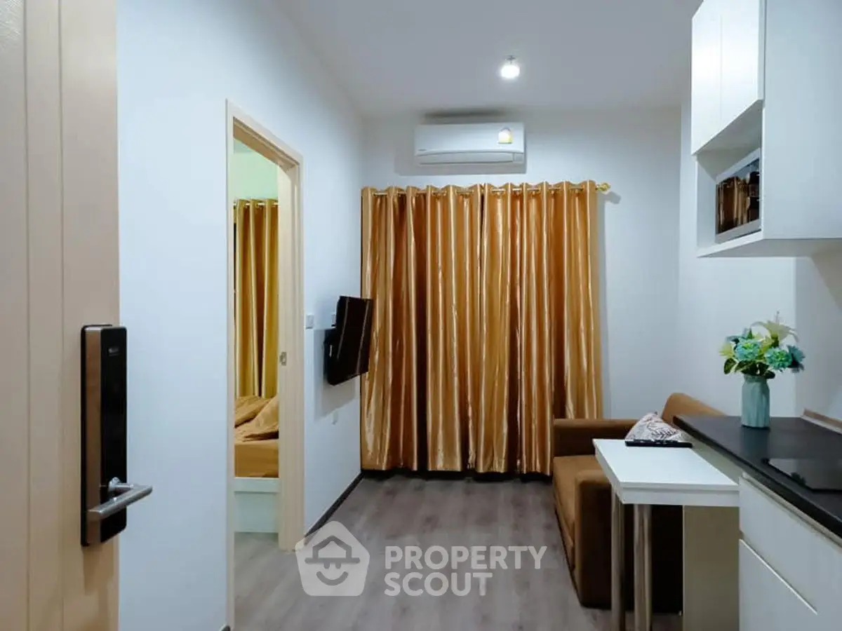 Cozy modern apartment interior with open layout and stylish decor