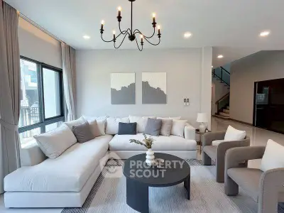 Elegant modern living room with cozy sectional sofa and stylish decor