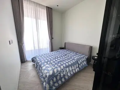 Cozy bedroom with modern decor and natural light