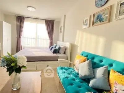 Bright and cozy bedroom with stylish decor and natural light
