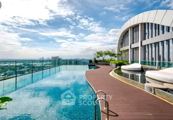 Luxurious rooftop pool with stunning city views and modern architecture.