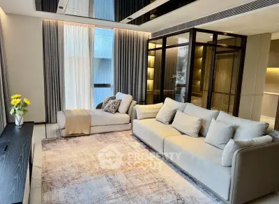 Luxurious modern living room with elegant sofa and stylish decor