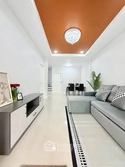 Modern living room with elegant decor and stylish furniture