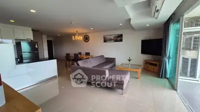 Spacious modern living room with open layout and elegant decor