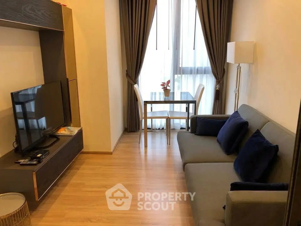 Cozy living room with modern furniture and natural light