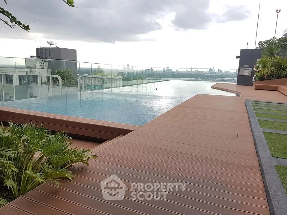 Luxurious rooftop pool with stunning city views and modern design.