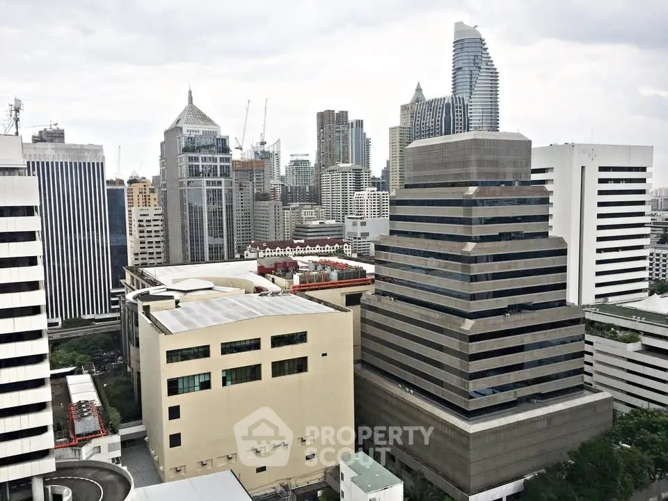 Stunning cityscape view showcasing modern skyscrapers and urban architecture in a bustling metropolis.