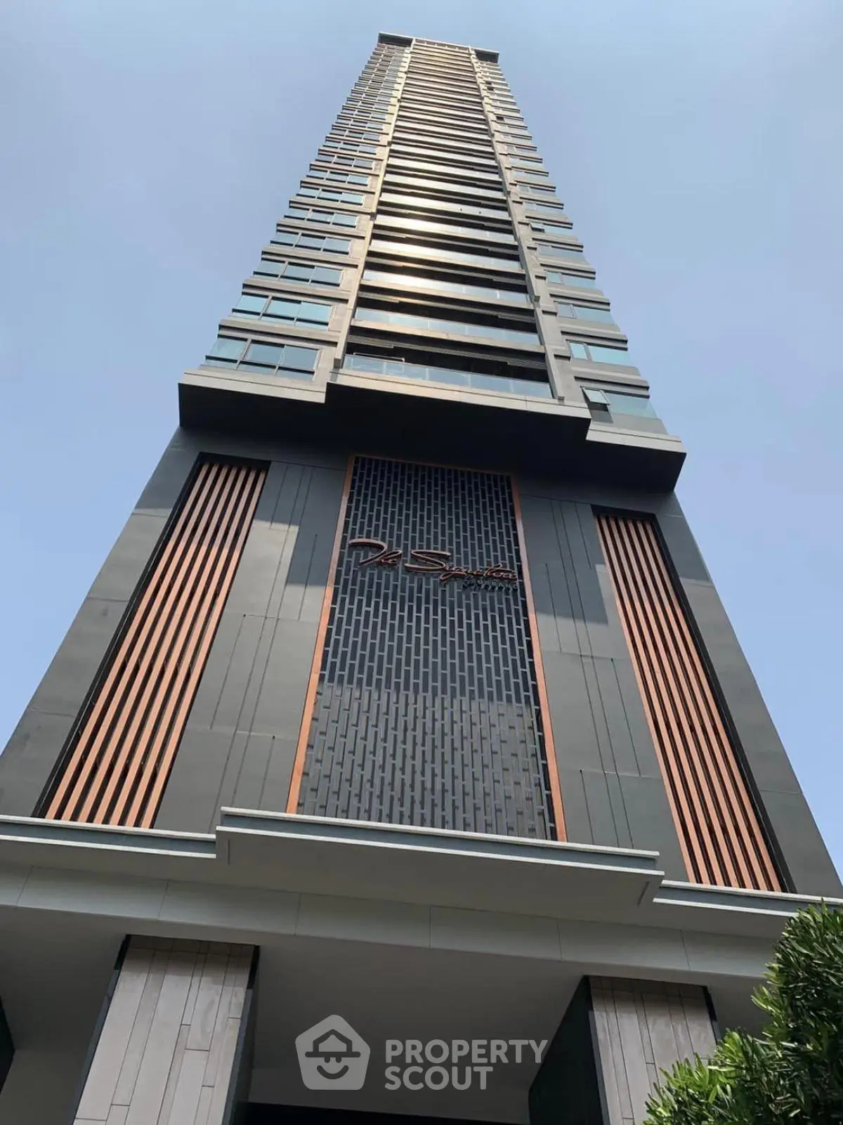 Stunning high-rise building exterior with modern architectural design and sleek facade.