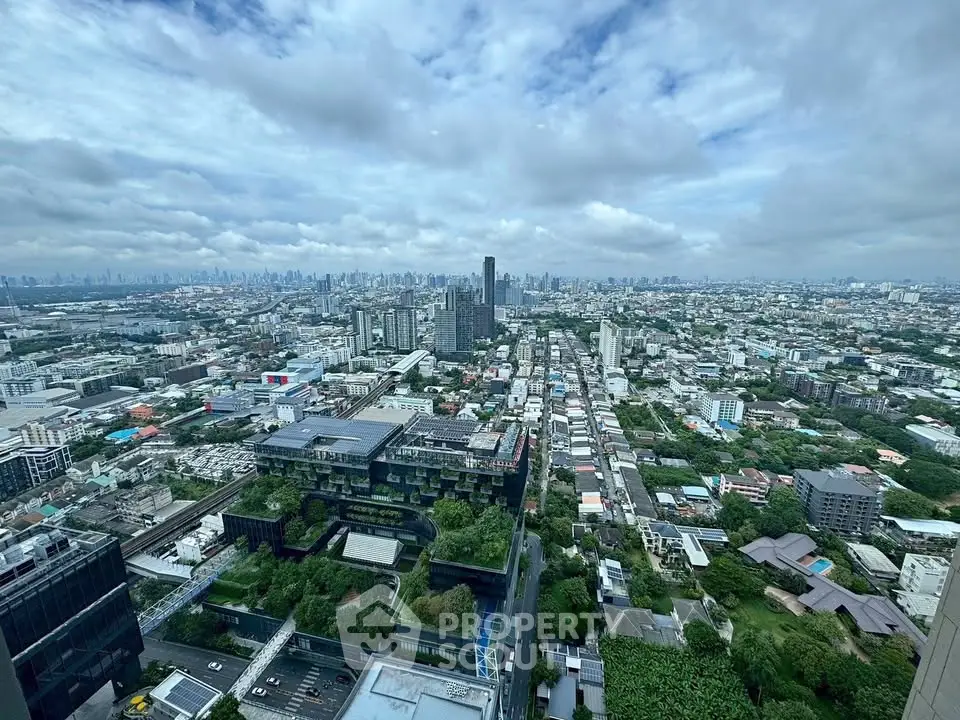 Stunning cityscape view from high-rise building showcasing urban landscape and skyline.