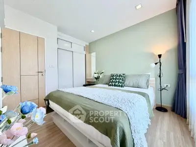 Bright and modern bedroom with stylish decor and natural light