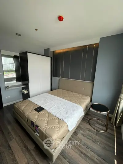Modern bedroom with stylish decor and elegant furnishings