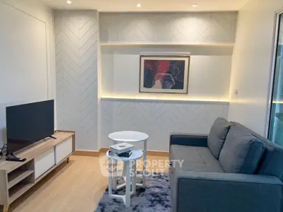 Modern living room with stylish decor and cozy furniture