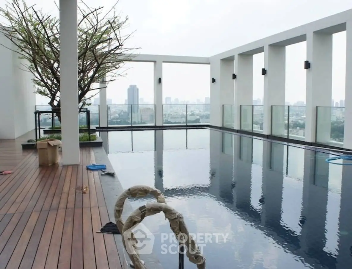 Luxurious rooftop pool with stunning city views and modern design.