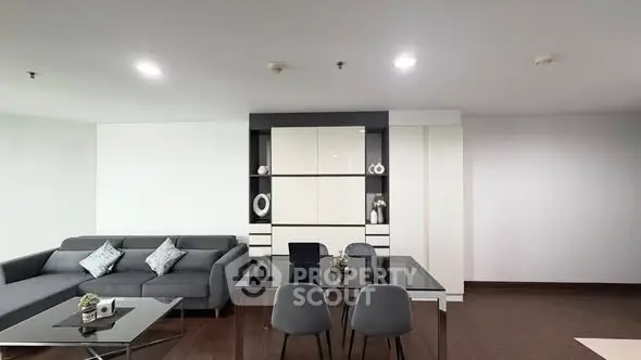 Modern living room with sleek furniture and elegant decor