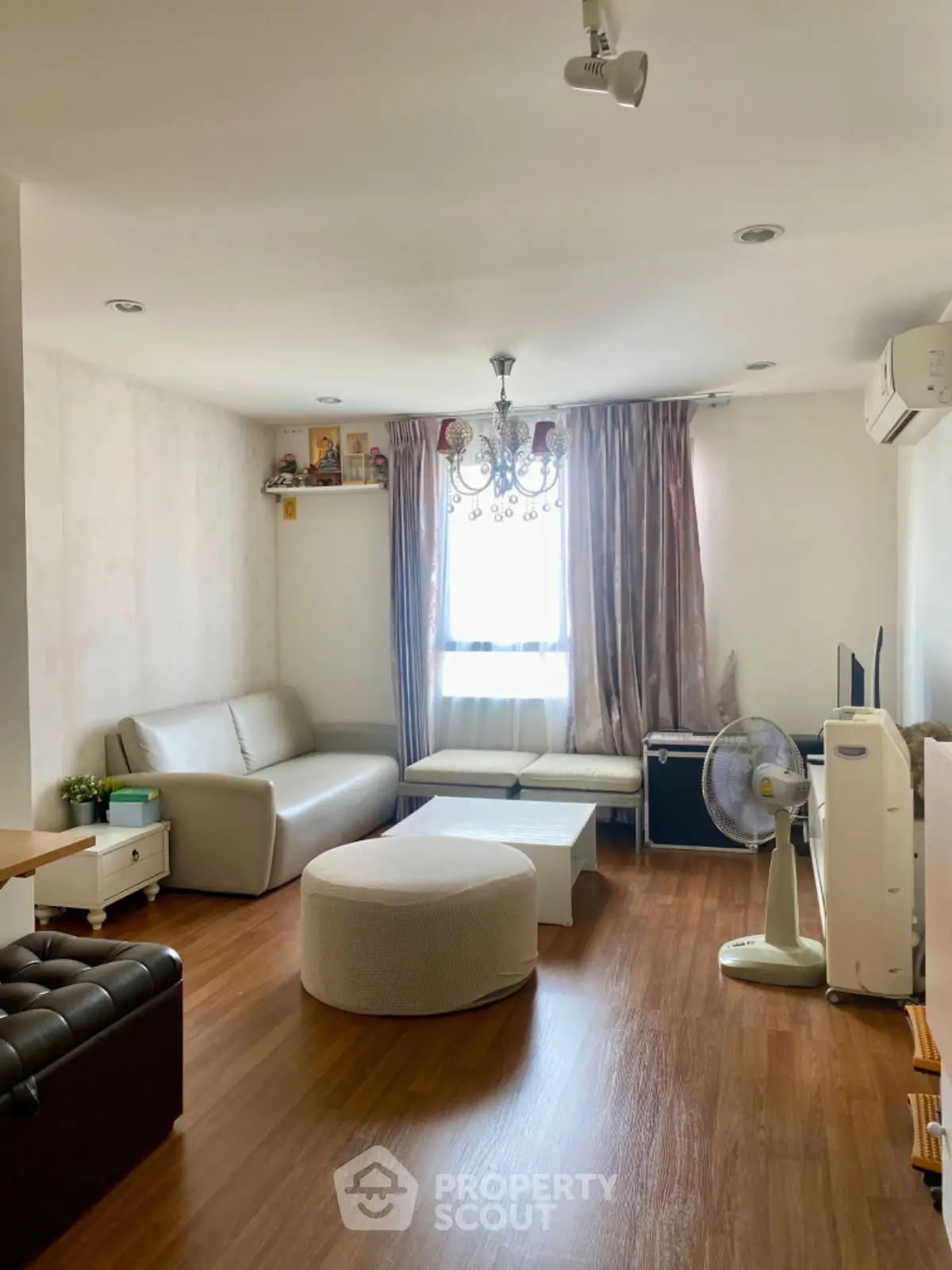 Cozy living room with modern furniture and natural light