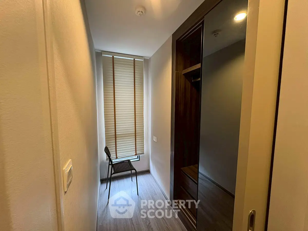 Compact storage room with modern design and natural light