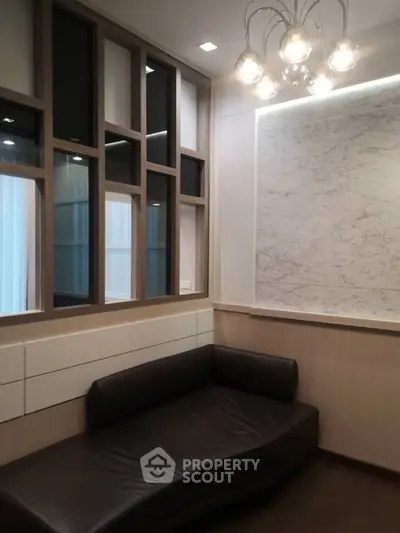 Elegant study room with modern design and stylish lighting