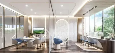 Luxurious modern office space with elegant design and natural light
