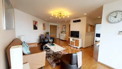 Spacious modern living room with stylish furniture and elegant lighting