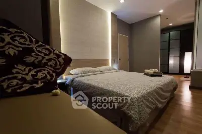Luxurious bedroom with ambient lighting and modern decor