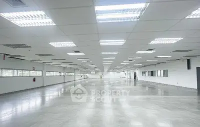 Spacious industrial warehouse with high ceilings and ample lighting