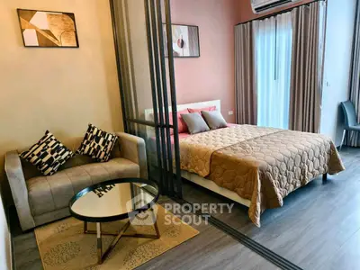 Modern studio apartment with stylish decor and cozy ambiance