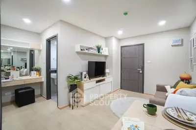 Modern living room with stylish decor and cozy ambiance